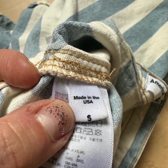 American Apparel Skirt in Blue and Cream Stripes - Picture 4 of 4